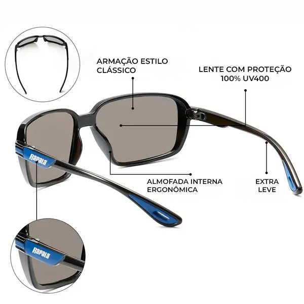 Óculos Polarizado Rapala Clássico Proteção UV400