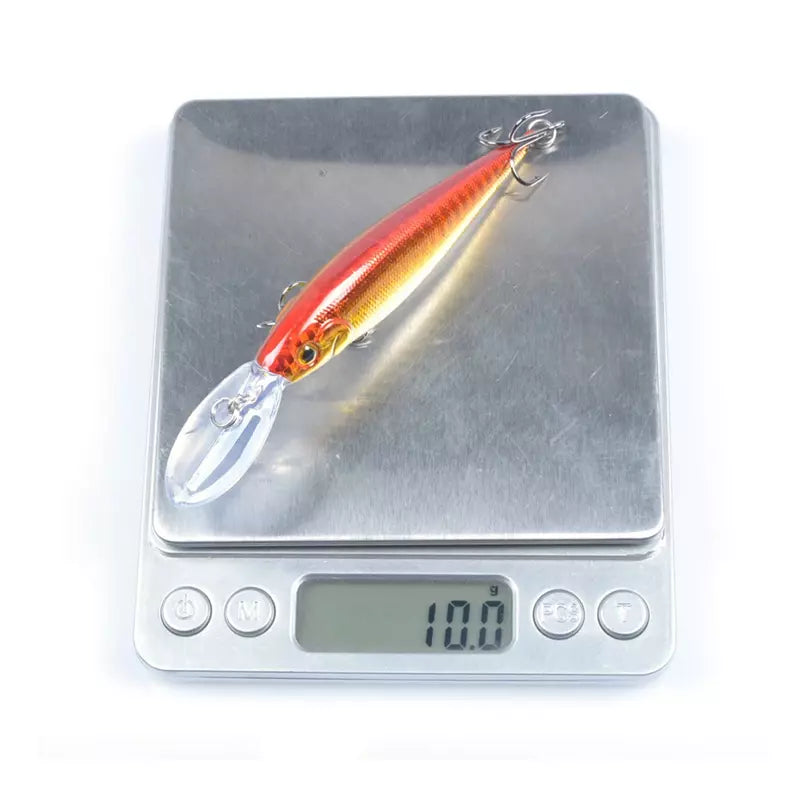 Kit com 10pçs de Iscas Hércules Artificiais de Profundidade 2.5m Resistentes 11cm 10.5g