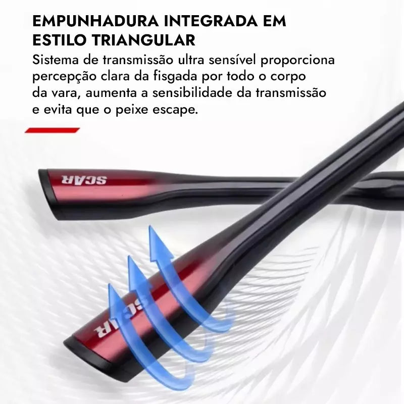 Vara de Pesca Mavllos Ocka Portátil 12LB, 1.80 à 2.10m - isca 5-20g 4 repartições