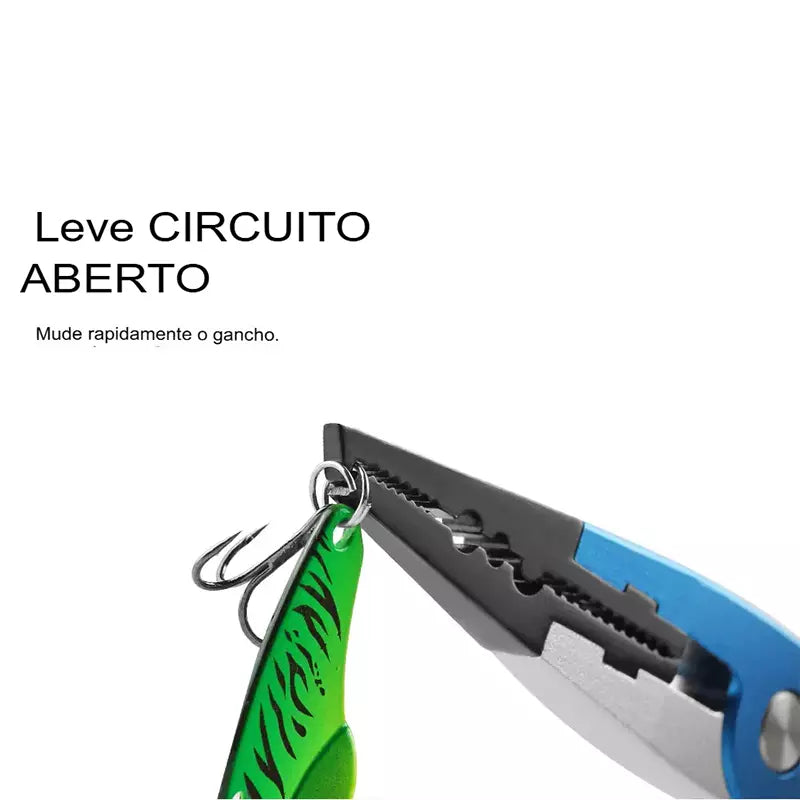 Alicates (Funcional e Grip 16kg) Linnhue de Pesca em Alumínio