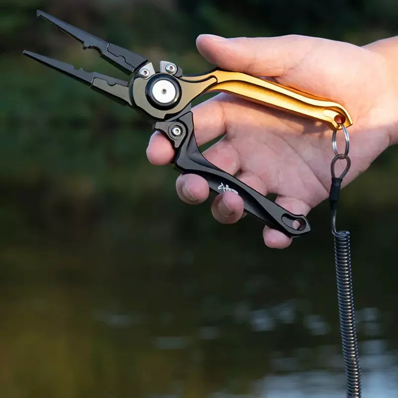Alicates de Pesca Linnhue (Multifuncional e Grip Dobrável - Tipo Gancho) em Alumínio