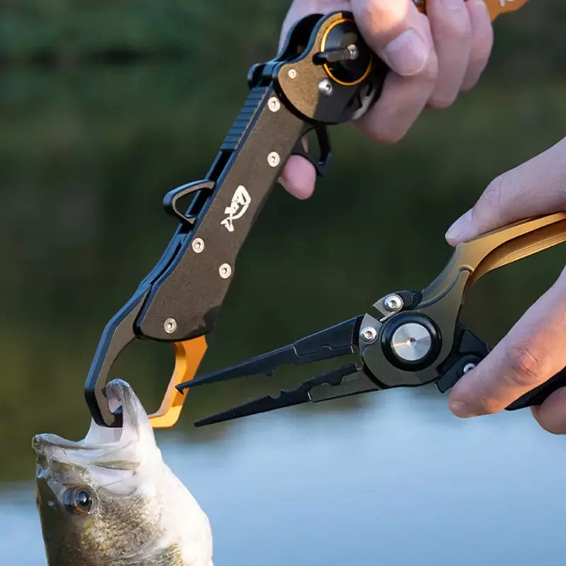 Alicates de Pesca Linnhue (Multifuncional e Grip Dobrável - Tipo Gancho) em Alumínio