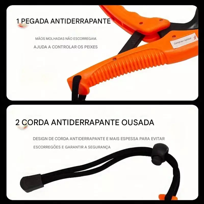 Alicate Grip Akakuma Fishing-Grip Pega-Peixe Plástico Resistente com Braçadeira