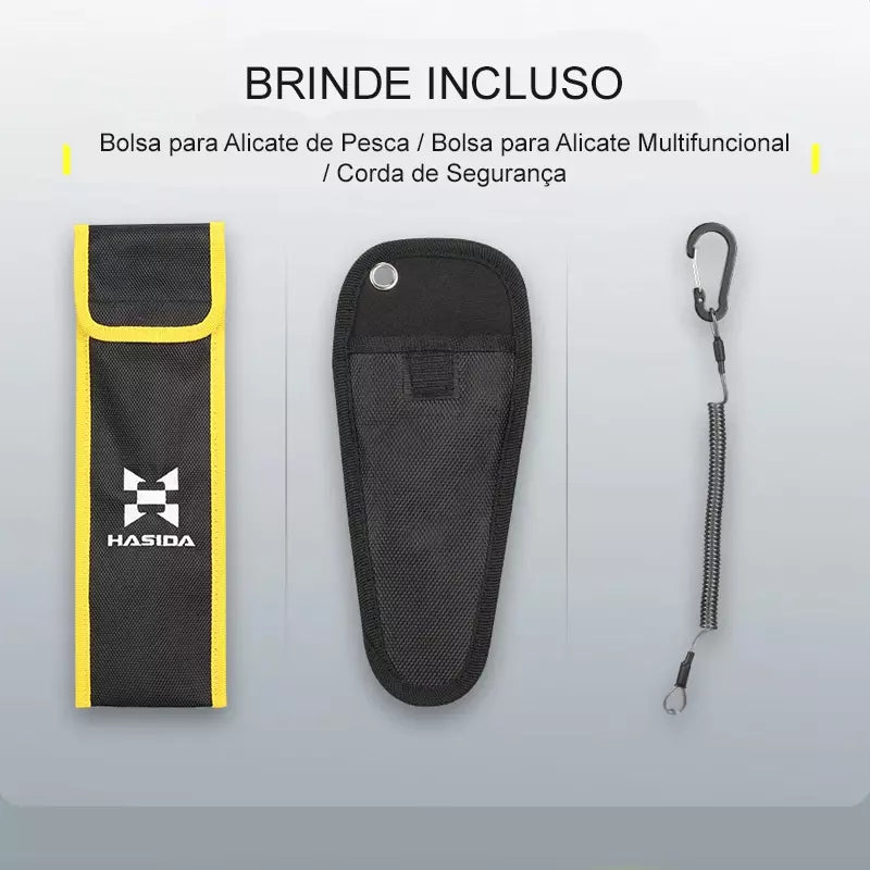 Alicate de Pesca Grip Histar Anti Corrosão Aeronáutico Alumínio Aço Inoxidável com Balança