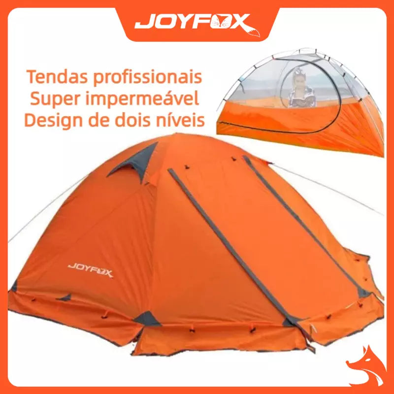 Barraca de Camping JOYFOX para 4 Pessoas – Impermeável e Profissional para Trekking e Montanha