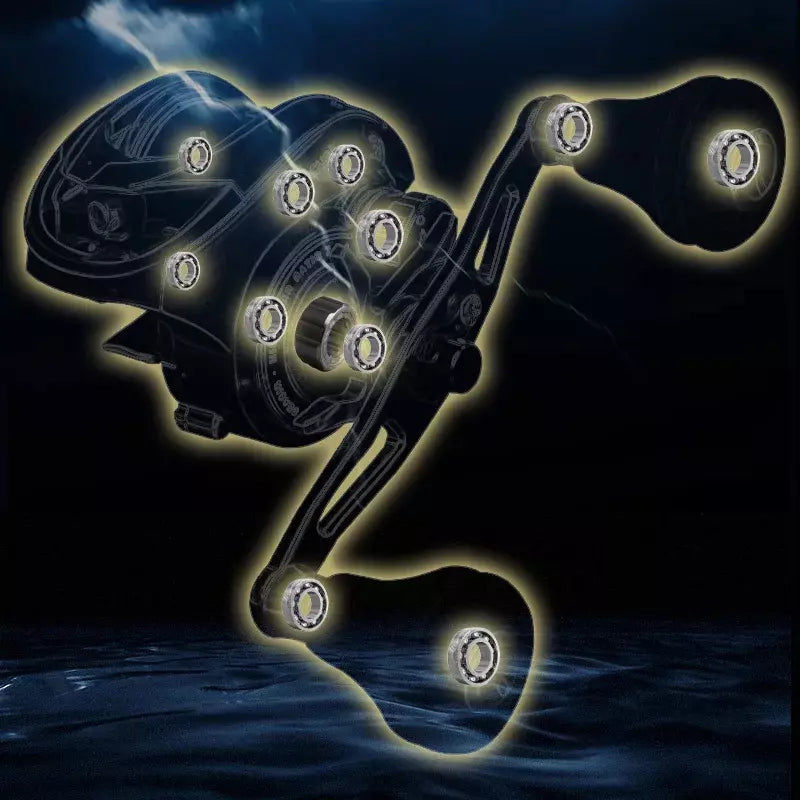 Carretilha Seasir Megacuda, Recolhimento 6.5:1, 225g Peso, 15kg Arrasto