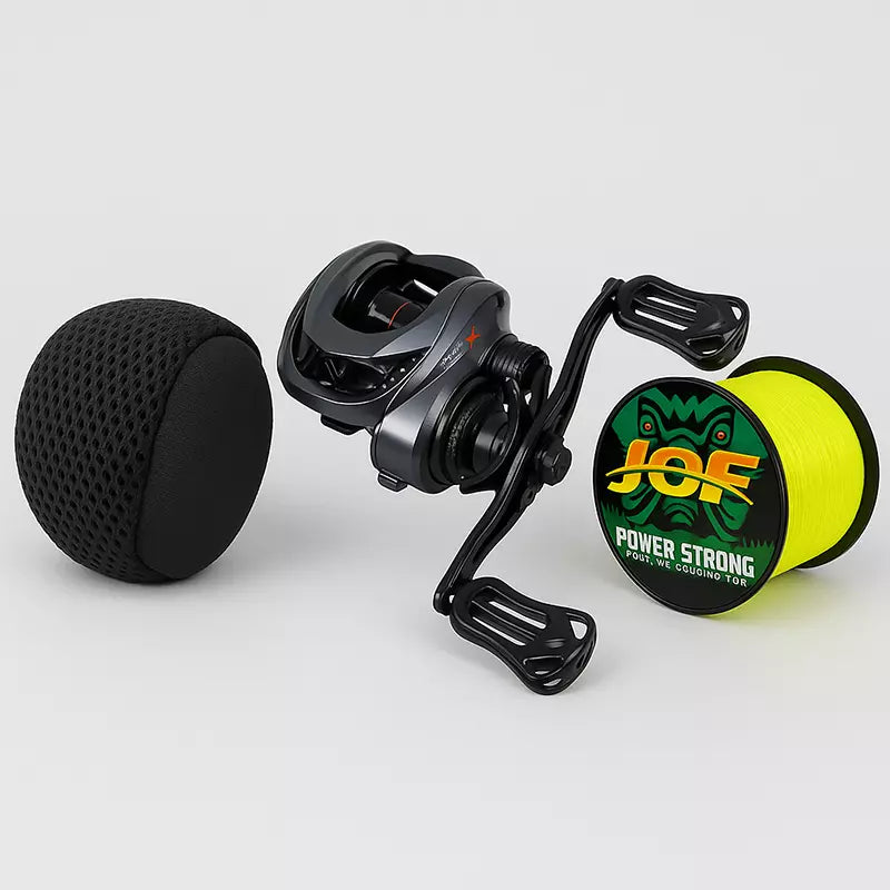 Carretilha Seasir Cast XZ + Linha Multifilamento Joff + Capa de Proteção para Carretilha