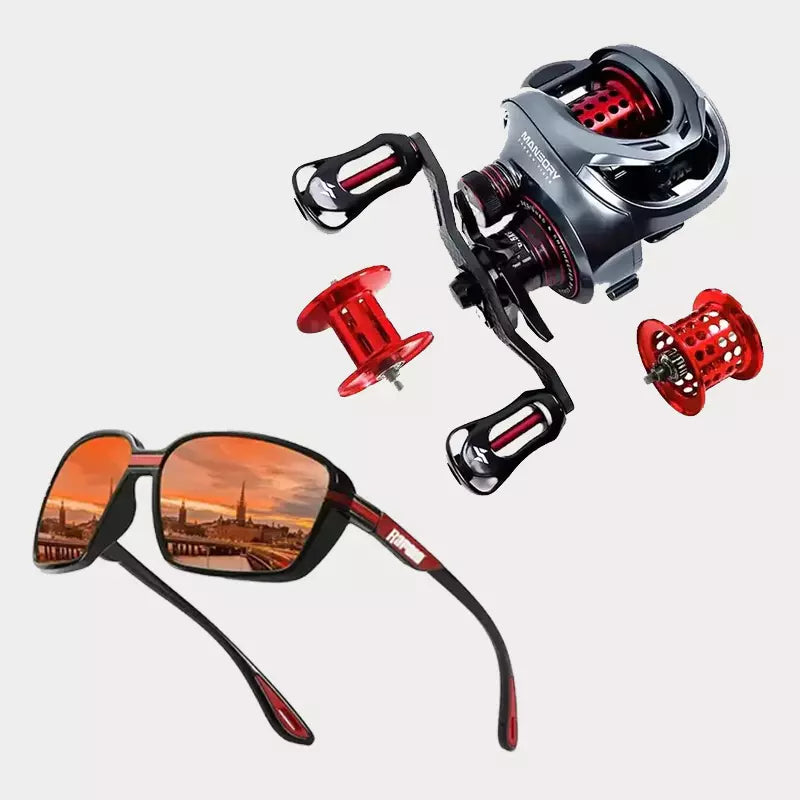 Carretilha Seasir Mansory + Óculos Polarizado Rapala