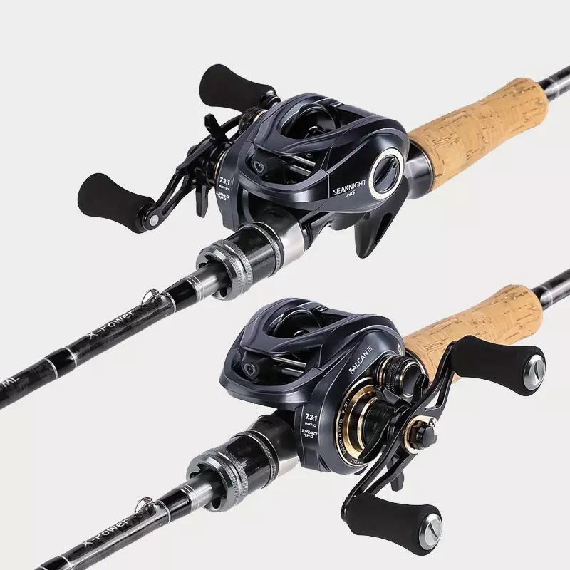Carretilha Seaknight Falcan III, Recolhimento 8.1:1, 180g Peso Ultra-Leve, 7kg Arrasto