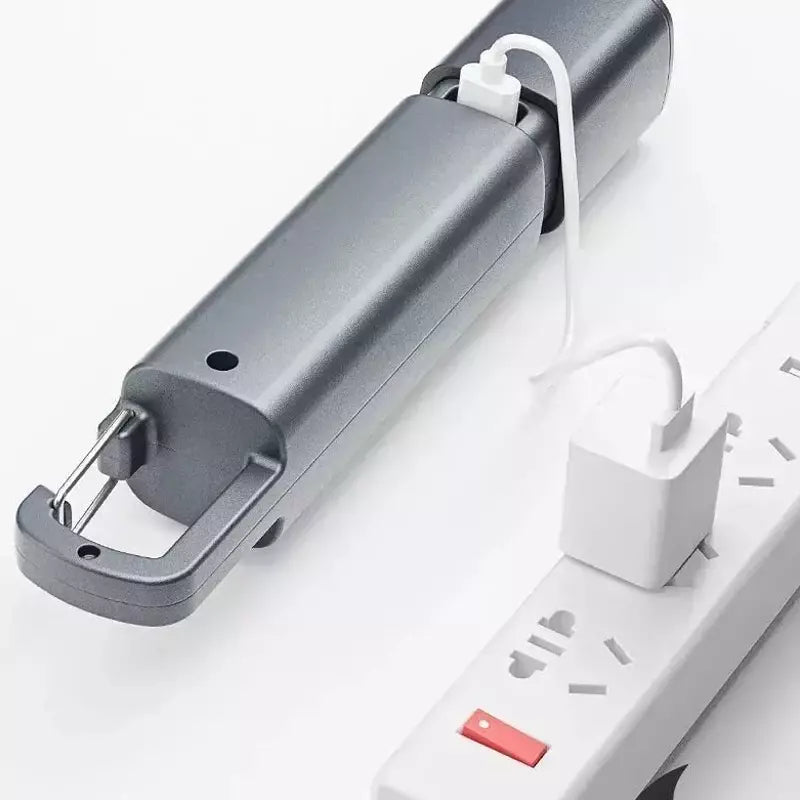 Lanterna Smiling Shark Recarregável Longo Alcance Portátil luz forte foco e variável com holofote luzes laterais