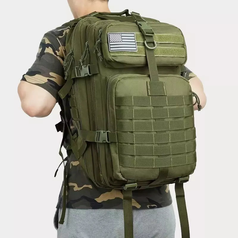 Mochila Tática Esportiva Nylon Impermeável para Trekking, Pesca e Caça