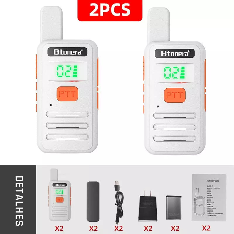 Kit Rádio Comunicador Btonera T1 Mini Longa Distância 3km Para Aventuras