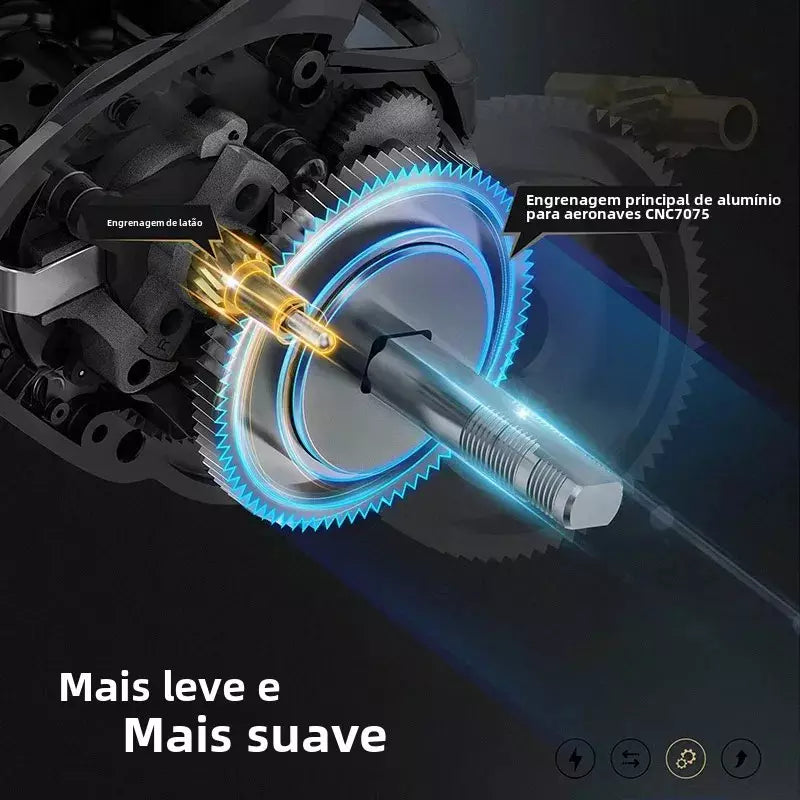 Carretilha Piscifun Torrent II, Recolhimento 6.1:1/8.1:1, 191g Peso Ultra-Leve, 9kg Arrasto