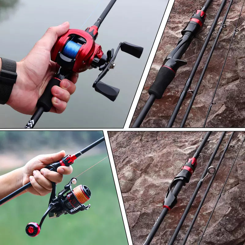 Vara de Pesca SougAyiLang Fishing Rod Carbono Ação Rápida 2.1mt 104g 6LB