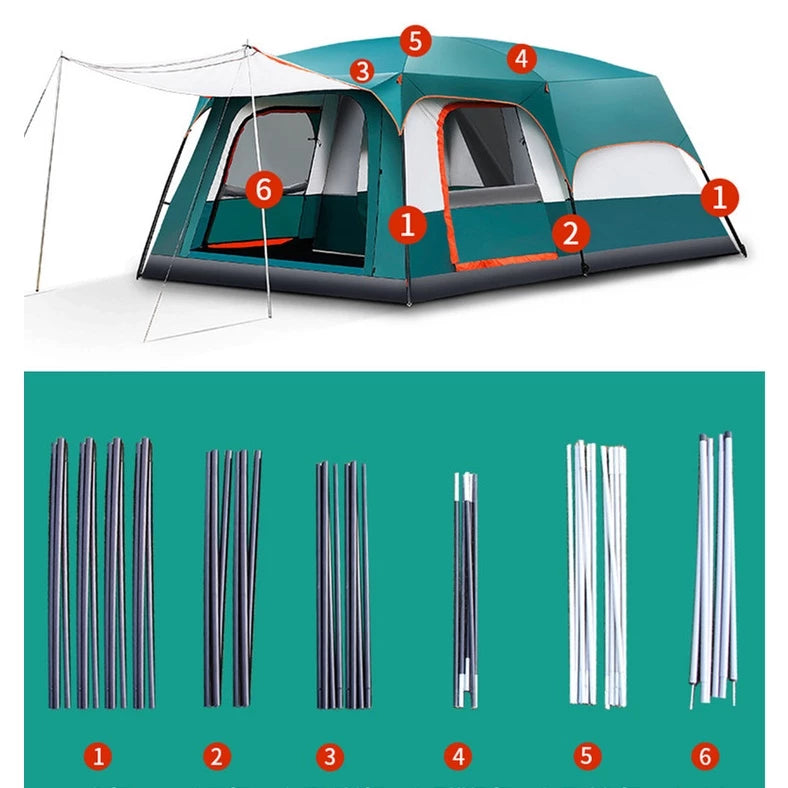 Barraca Camping Acampamento (10-16 Pessoas) Grande Varanda