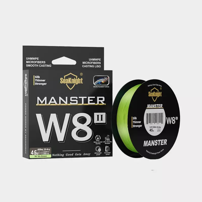 Linha de Pesca Trançada Multifilamento PE X8 SeaKnight-MANSTER W8 II 300/500 metros