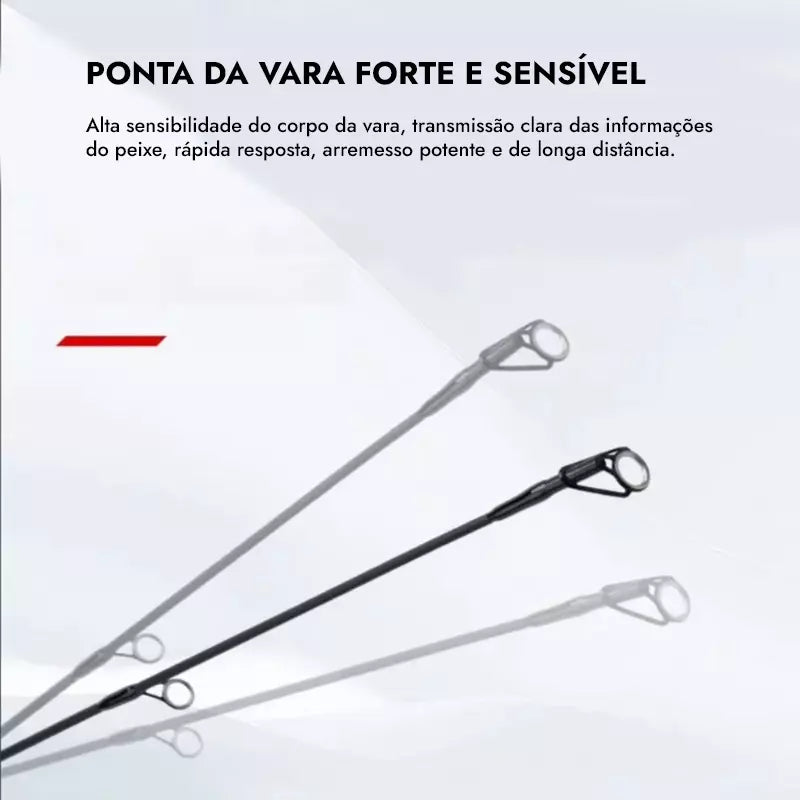 Vara de Pesca Mavllos Ocka Portátil 12LB, 1.80 à 2.10m - isca 5-20g 4 repartições