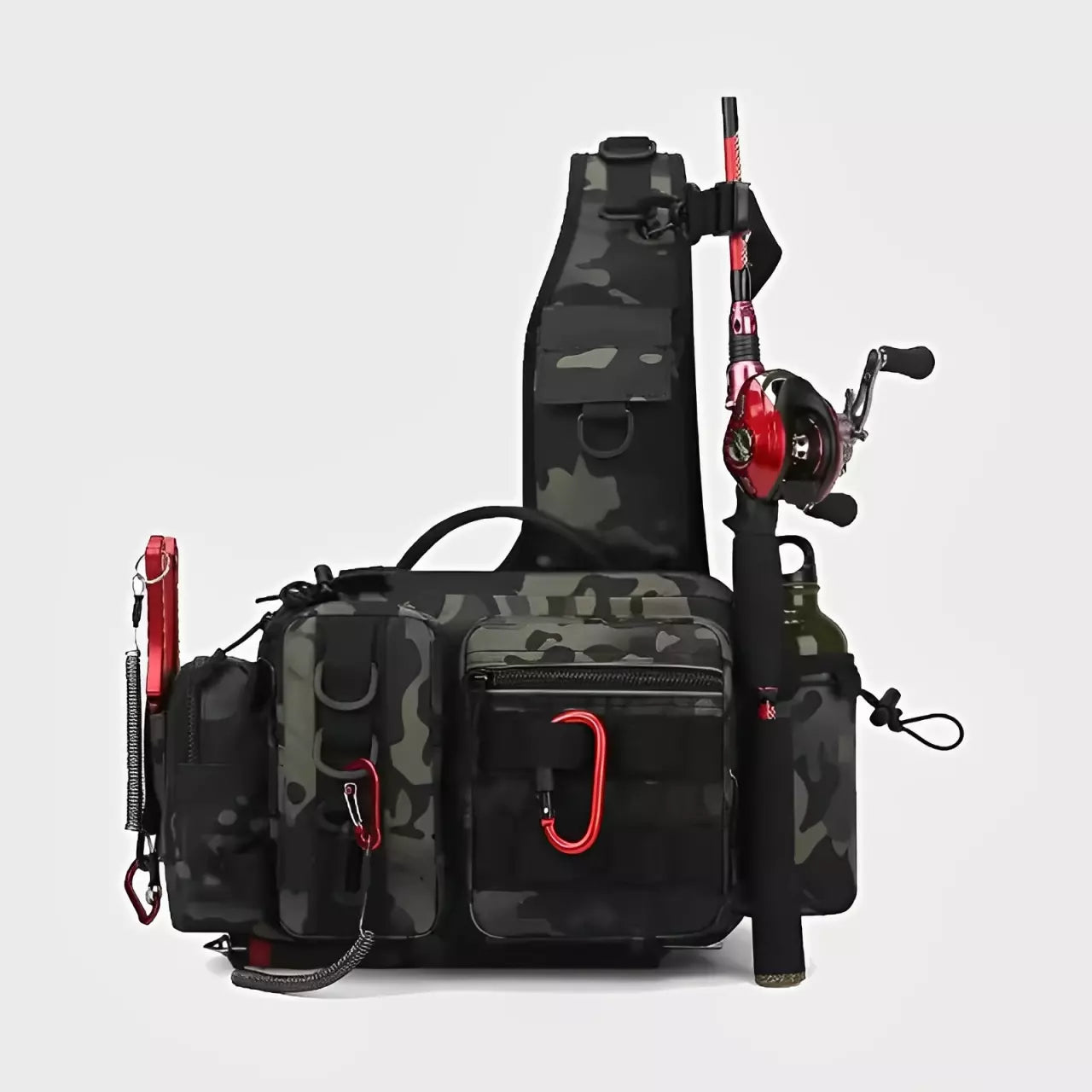 Bolsa de Pesca Prática de Ombro Multifuncional com Porta Vara
