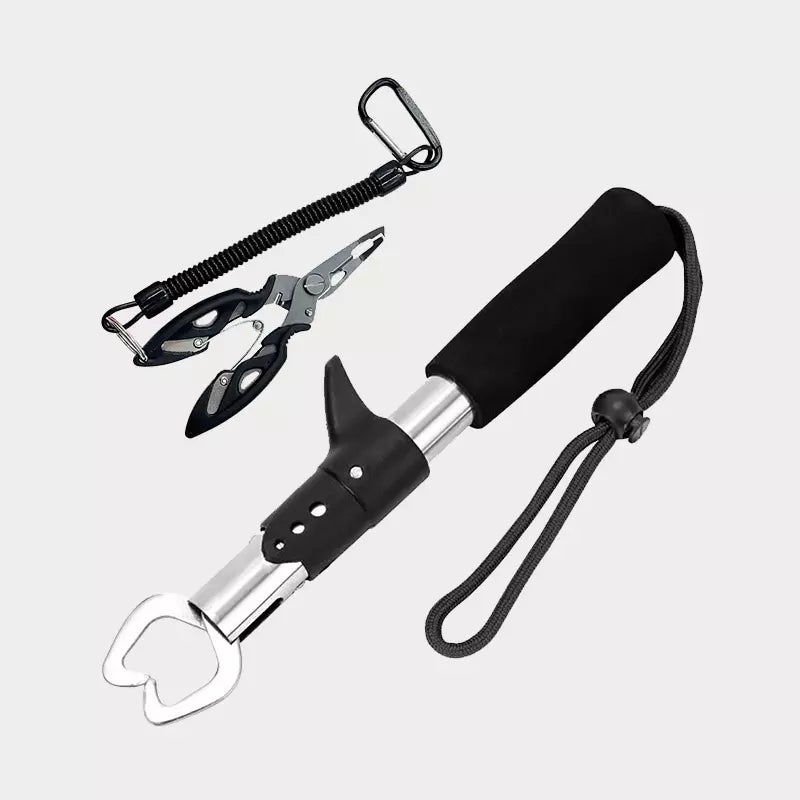Kit Alicate Funcional Para Iscas + Alicate Grip Pega Peixe
