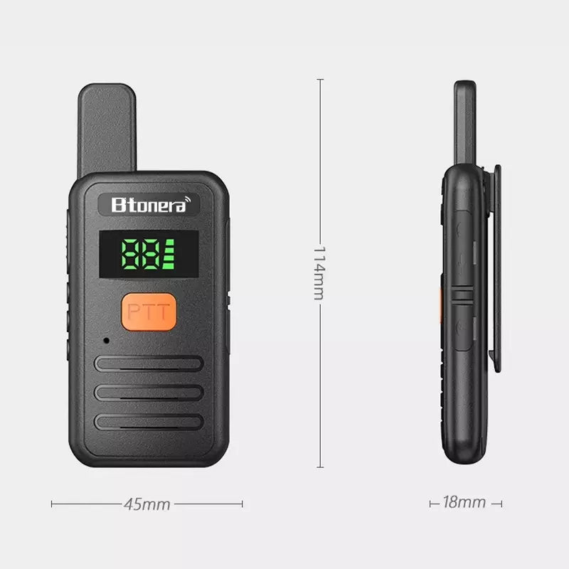 Kit Rádio Comunicador Btonera T1 Mini Longa Distância 3km Para Aventuras