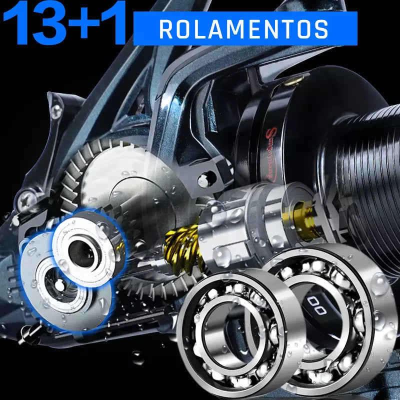 Molinete DYD, Recolhimento 4.6:1 de 20 a 25kg Arrasto Super Potente