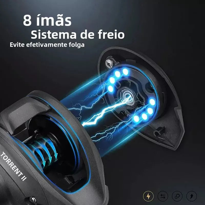 Carretilha Piscifun Torrent II, Recolhimento 6.1:1/8.1:1, 191g Peso Ultra-Leve, 9kg Arrasto