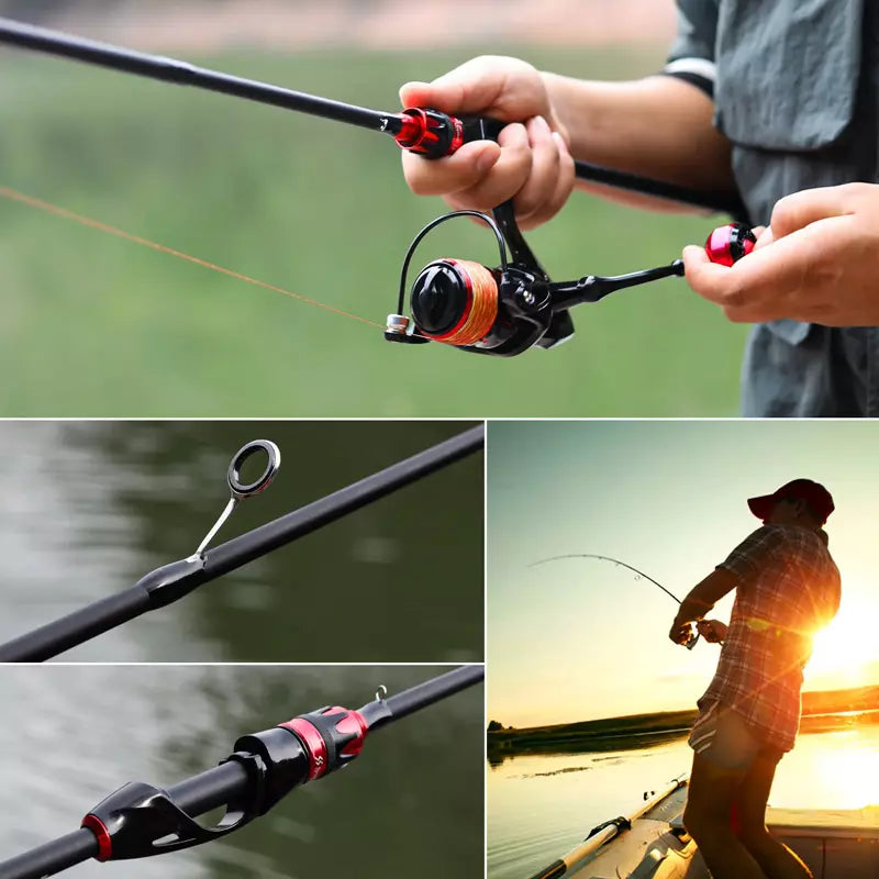 Vara de Pesca SougAyiLang Fishing Rod Carbono Ação Rápida 2.1mt 104g 6LB