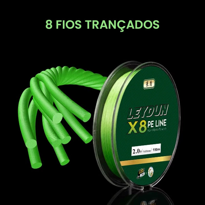 Linha de Pesca Trançada Multifilamento PE X8 Leydun 150 metros