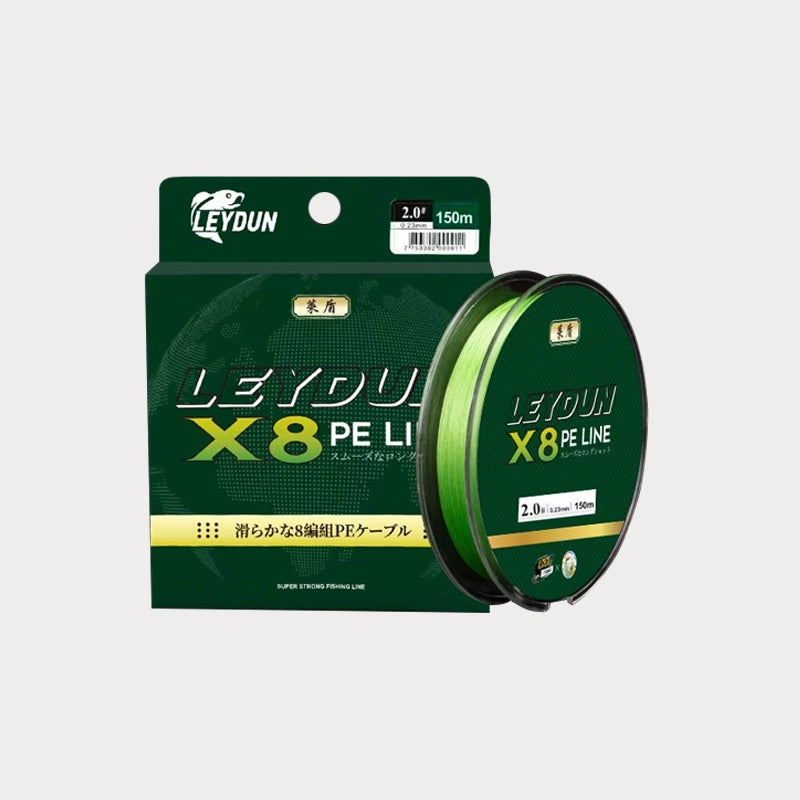Linha de Pesca Trançada Multifilamento PE X8 Leydun 150 metros
