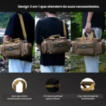 Bolsa de Mão e Ombro Goture Multifuncional Para Pesca e Camping - Imagem 5